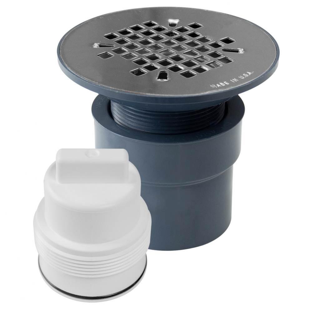 Drain And Plug On Grade Ss Strainer Snap Rnd