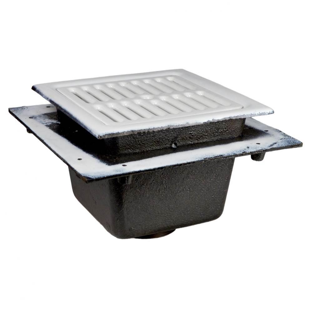 Floor Sink Are Sq 12X12X8 3Nh Flanged Are Grate