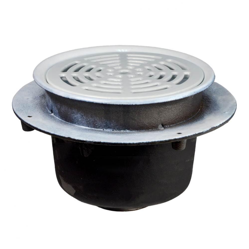 Floor Sink Are Rd 12X8 2Nh Flanged Are Grate