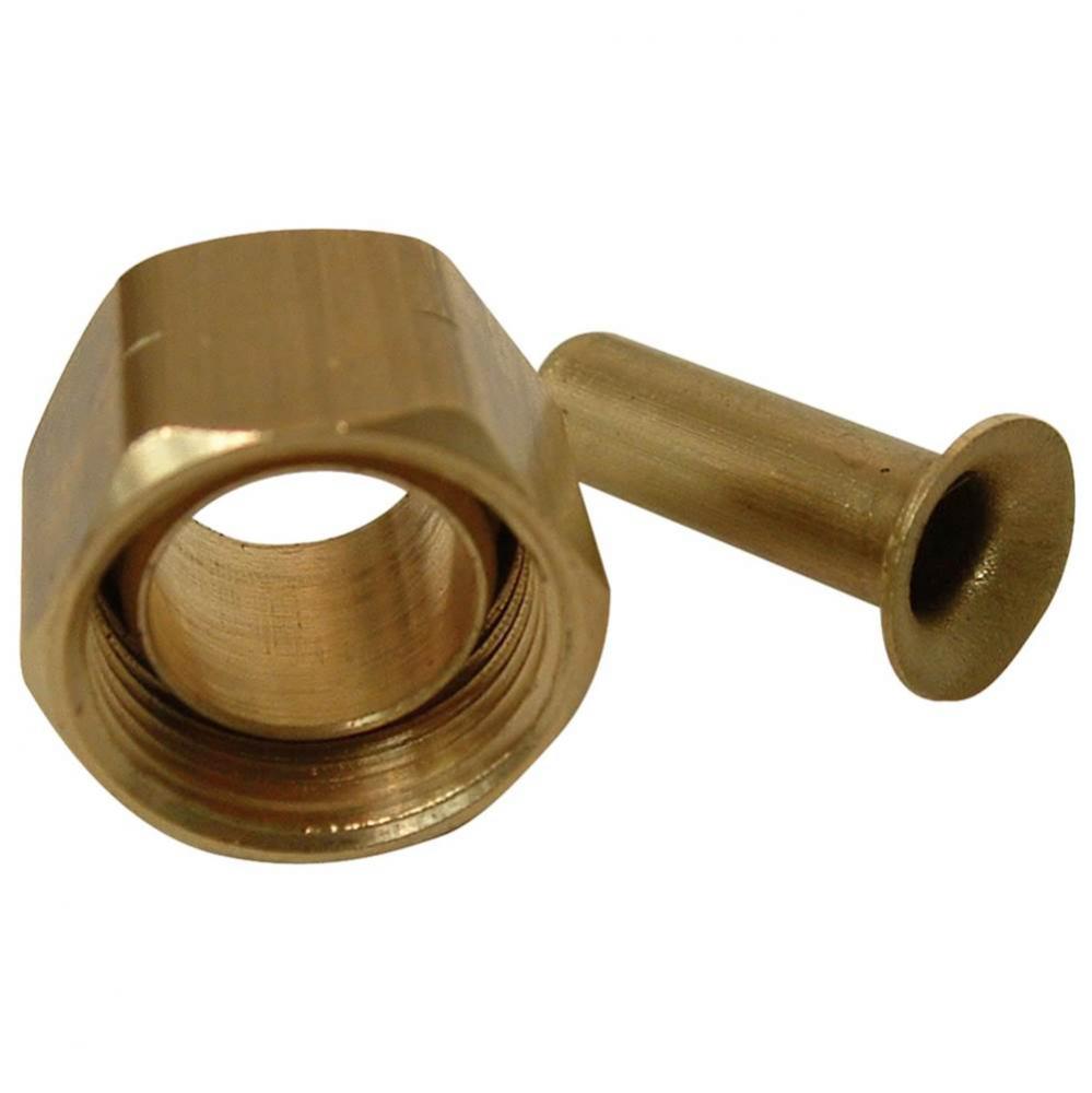 17000504 - Nut Ander Lign 7/8 Od Brass Comp 1/Bg