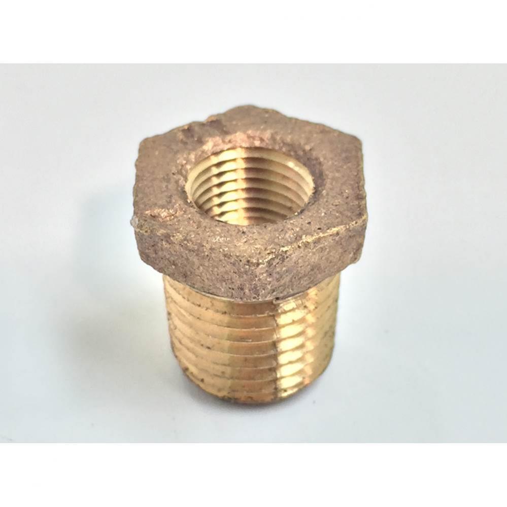 Hex Bushing Cast Brass 1/4 Mip X 1/8 Fip 1/Bg