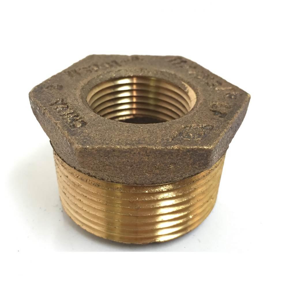 Hex Bushing Cast Brass 1-1/4 Mip X 1 Fip Nl 1/Bg