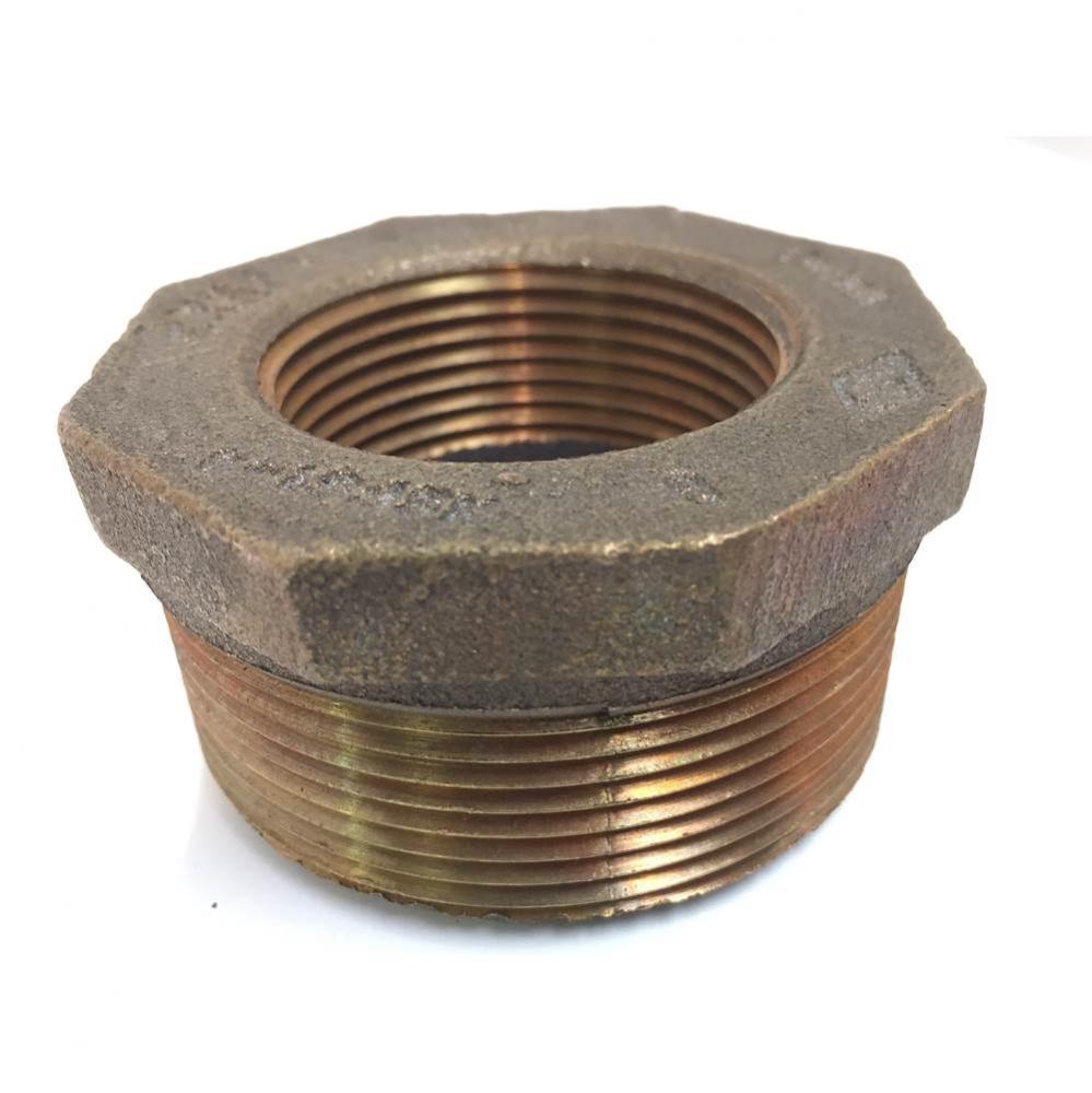 Hex Bushing Cast Brass 2 Mip X 1-1/4 Fip Nl 1/Bg