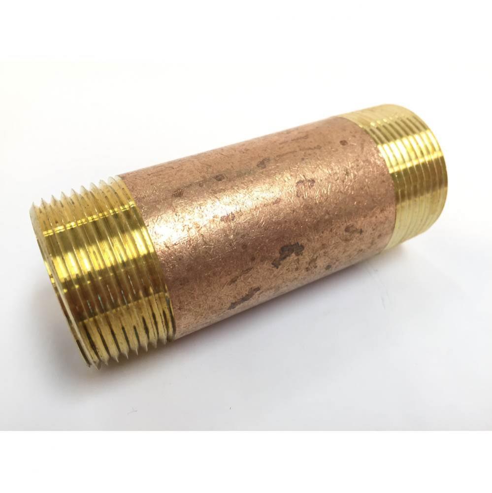 Pipe Nipple Red Brass 1-1/4 X 3 Nl 1/Bg