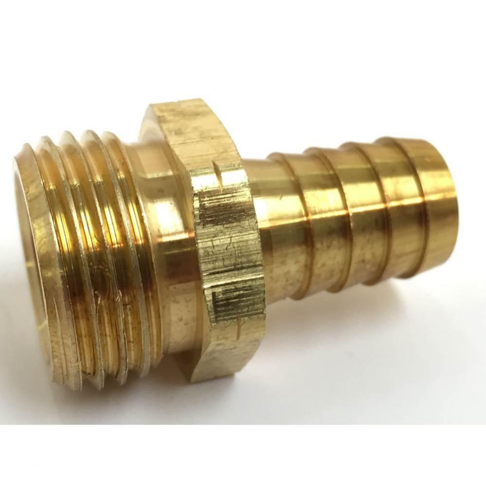 C 0122190 - Adapter 3/4 Mht X 1/2 Barb Brass Nl 1/Bg