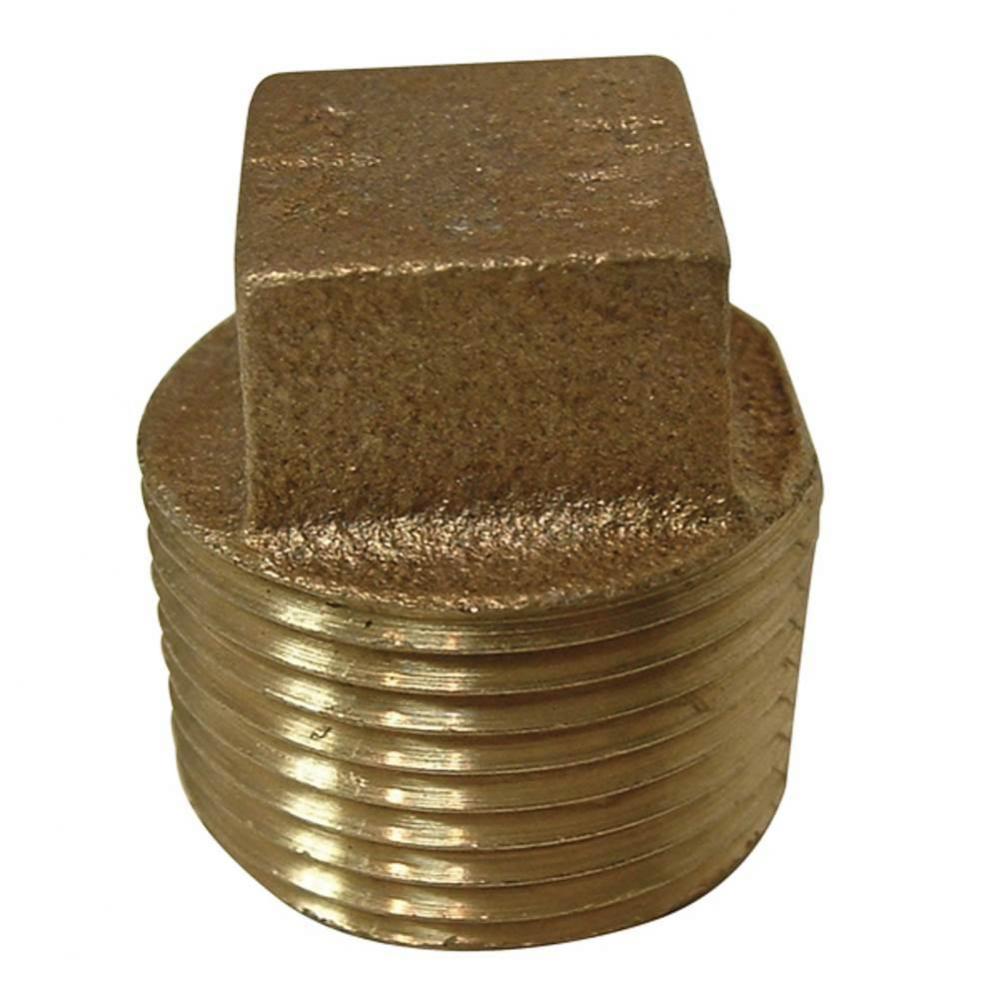 0124271 - Plug Square Head 3/4 Mip Red Brass Nl 1/Bg