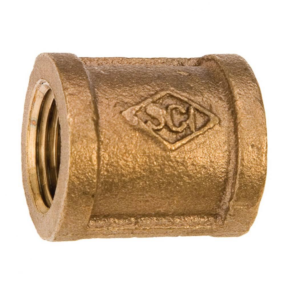 0122297 - Coupling Cast Brass 1/2 Fip X 1/2 Fip 1/Bg