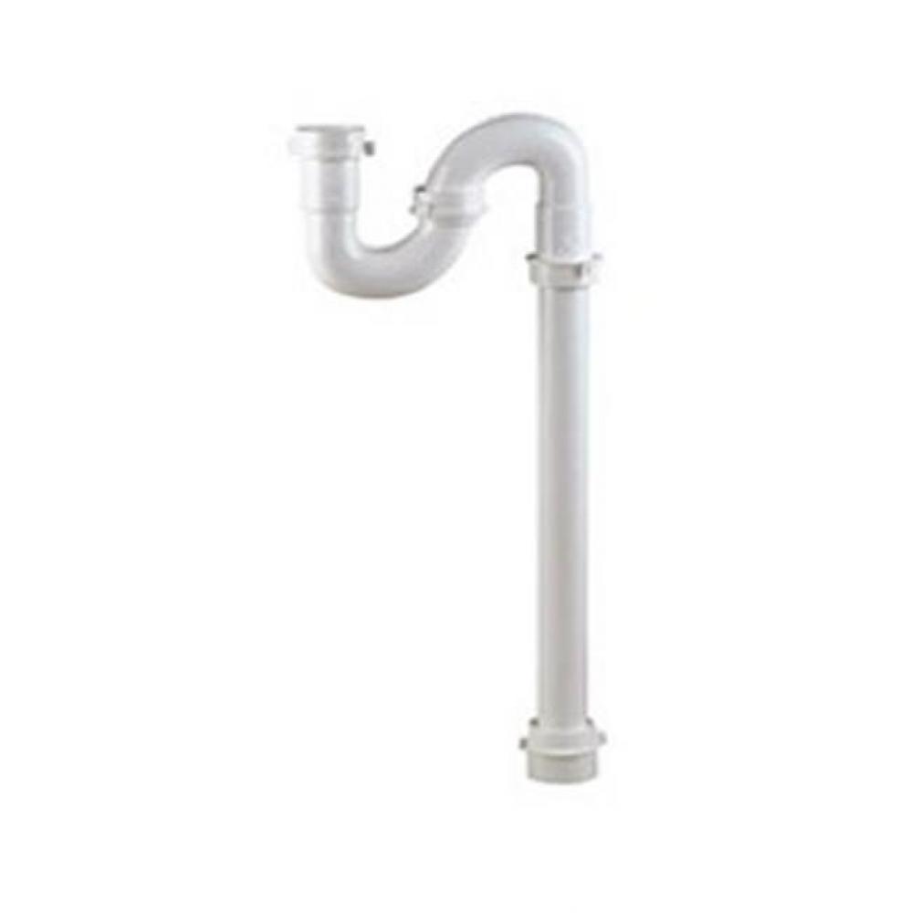 S-Trap White 1-1/4 L/Adapter W/Soft Washer 1/Bg