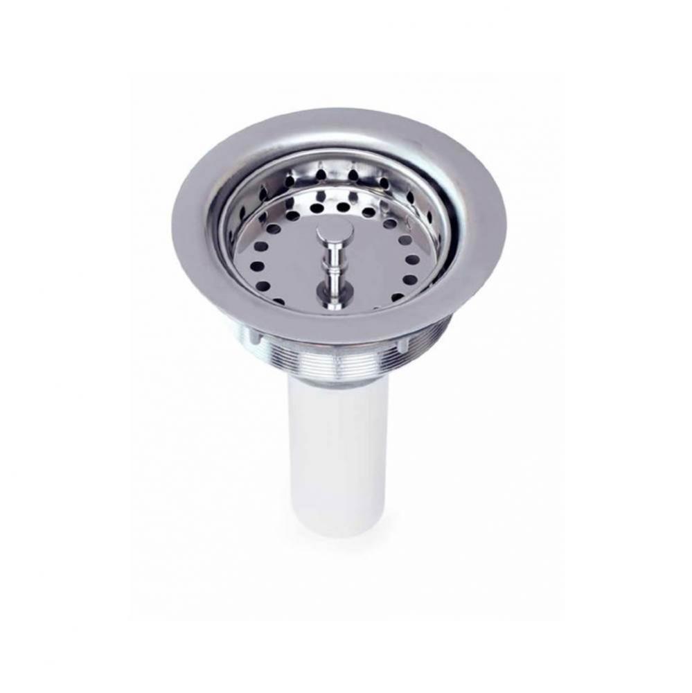 0140927 - CHAMPION BACK NUT SINK STRAINER CHROME W/ TAILPIECE 1/BX