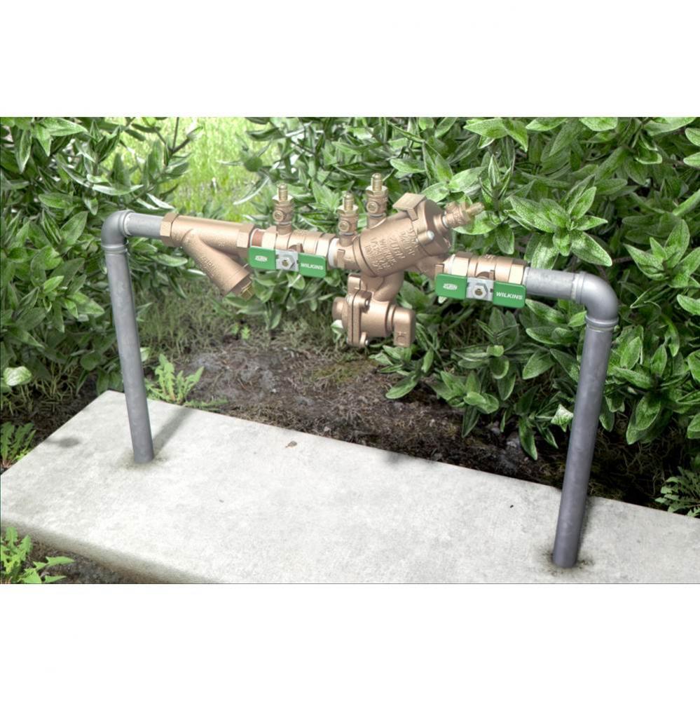 1&apos;&apos; 975Xl3 Reduced Pressure Principle Backflow Preventer With Model Sxl Lead-Free Wye Ty