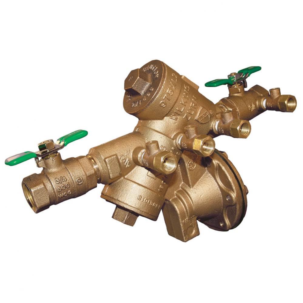 2&apos;&apos; 975Xl2 Reduced Pressure Principle Backflow Preventer With Union Ball Vlvs