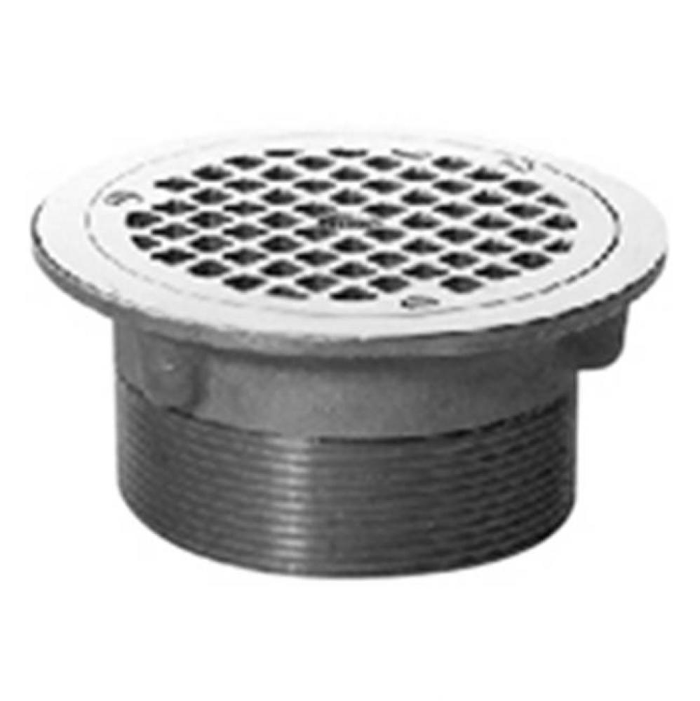 ZN400H Pol Nickel 6&apos;&apos; Round Adjustable &apos;&apos;Type H&apos;&apos;  Strainer Top Asse