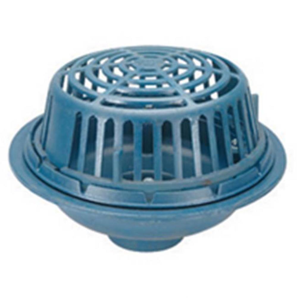 ZC100 15&apos;&apos; Diameter Roof Drain with Cast Iron Dome, 4&apos;&apos; No-Hub Outlet, Underde