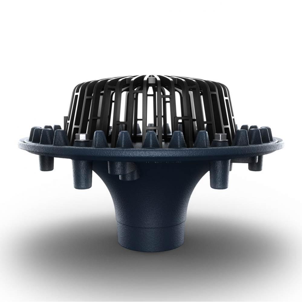 Z100 Floforce Main Roof Drain With Dome And 4&apos;&apos; No-Hub Outlet Body