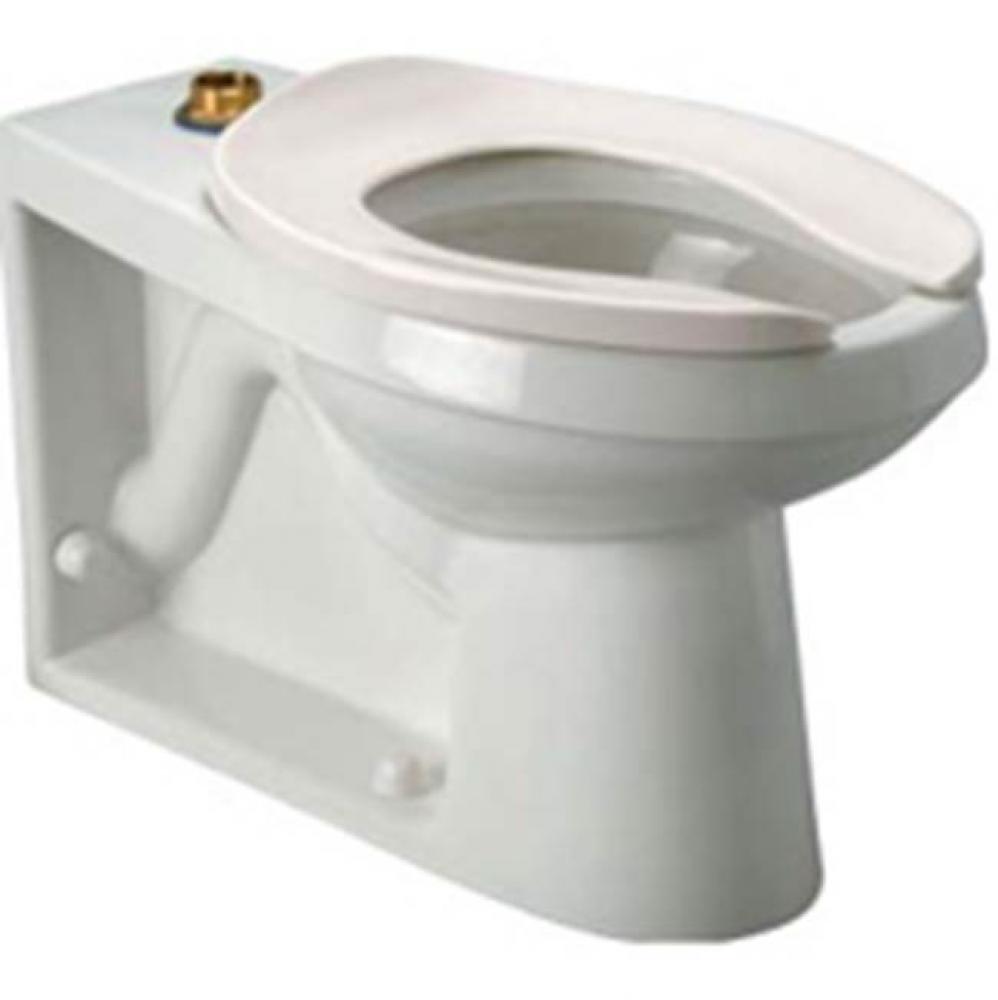 Floor-Mount Siphon-Jet Toilet Bowl, Top Spud, Back Outlet, Elongated, ADA Height, ZurnSHIELD™, V