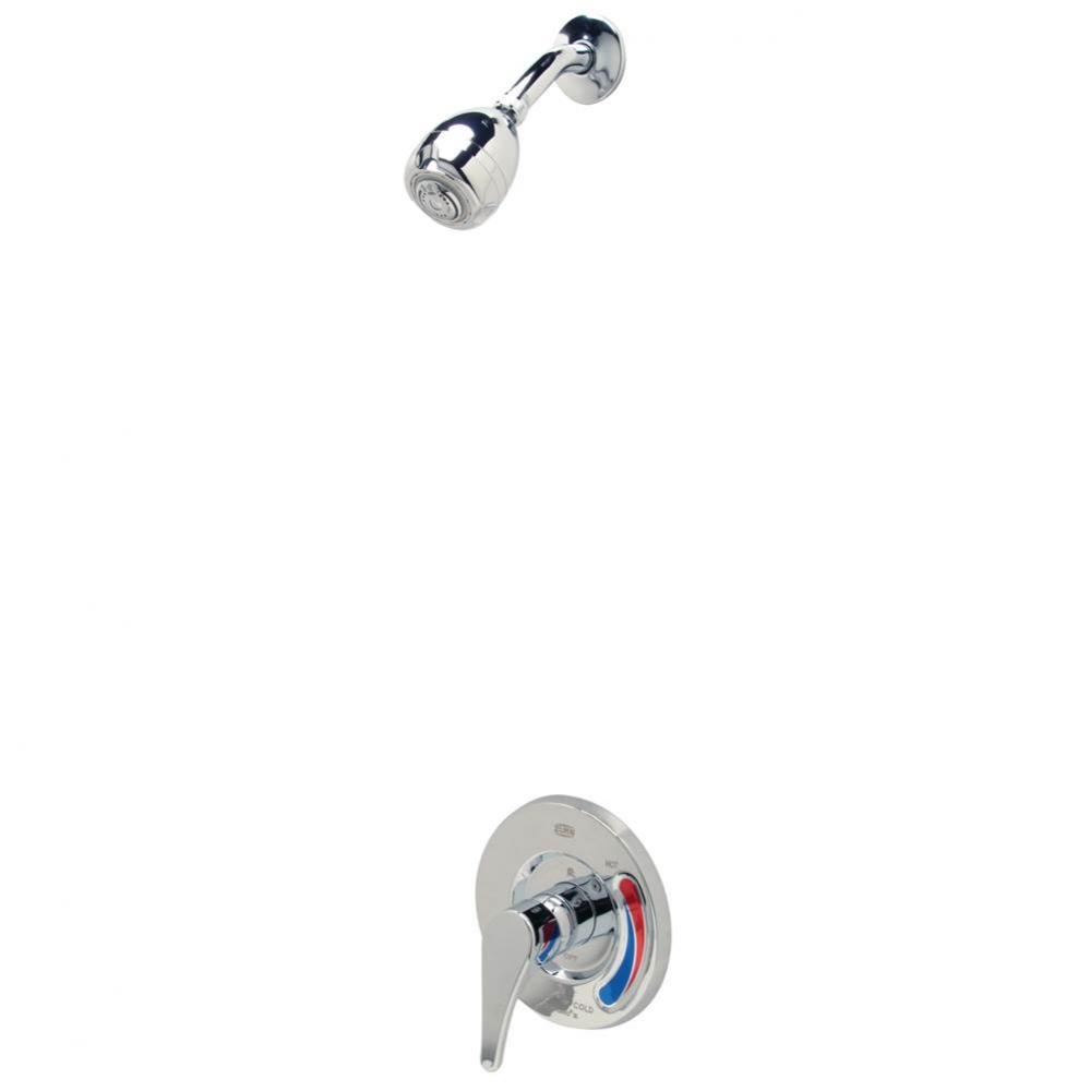 Temp-Gard&#xae; III Pressure-Balanced Shower Valve With Wall-Mount Shower Head and NPT Connections