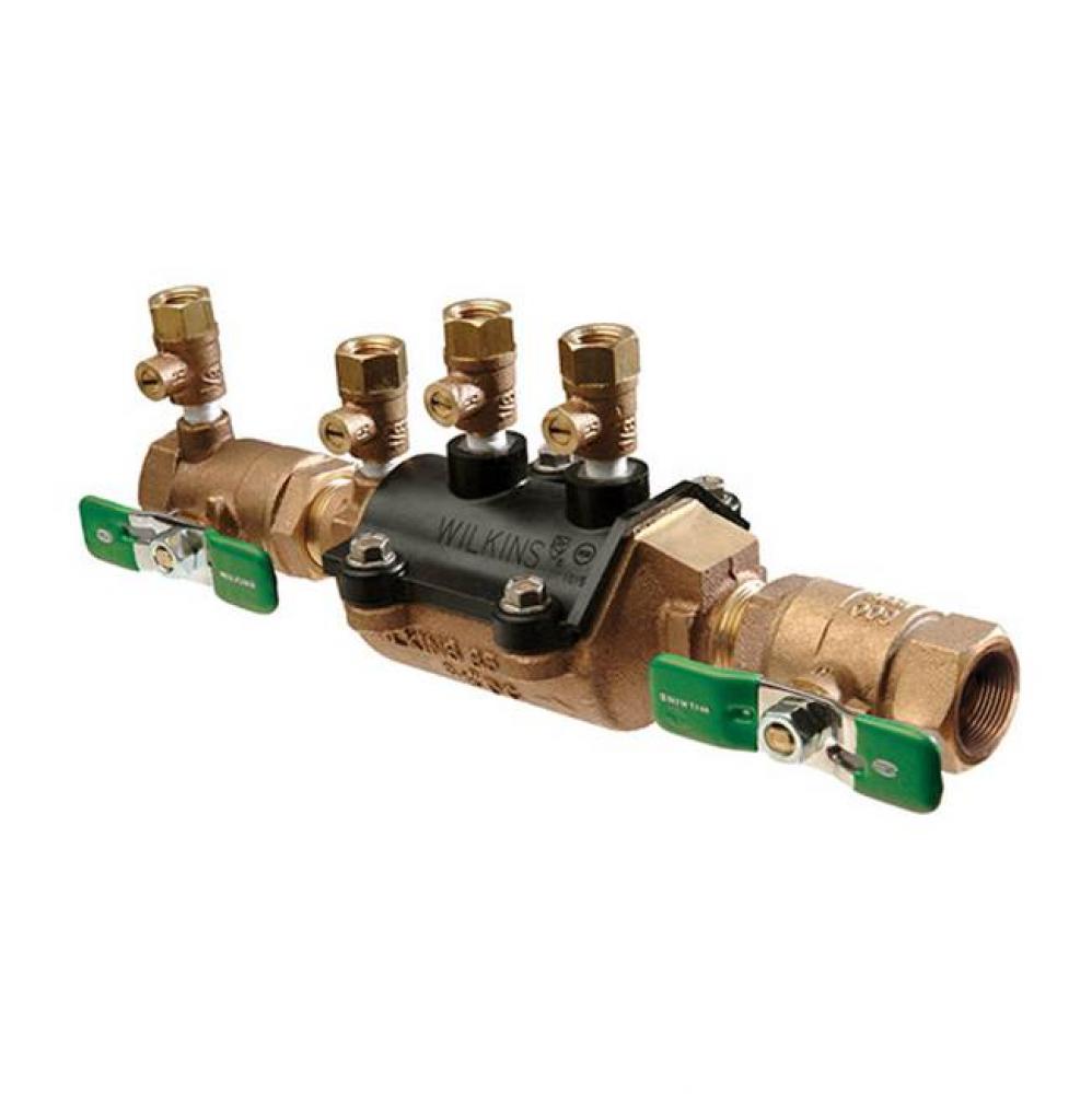 1&apos;&apos; 350Xl Double Check Backflow Preventer With Sae Flare Test Fitting