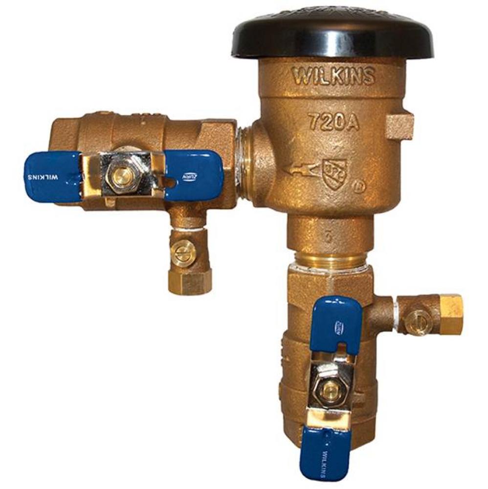 Pressure Vacuum Breaker, BSPT x BSPT, Less Ball Valves