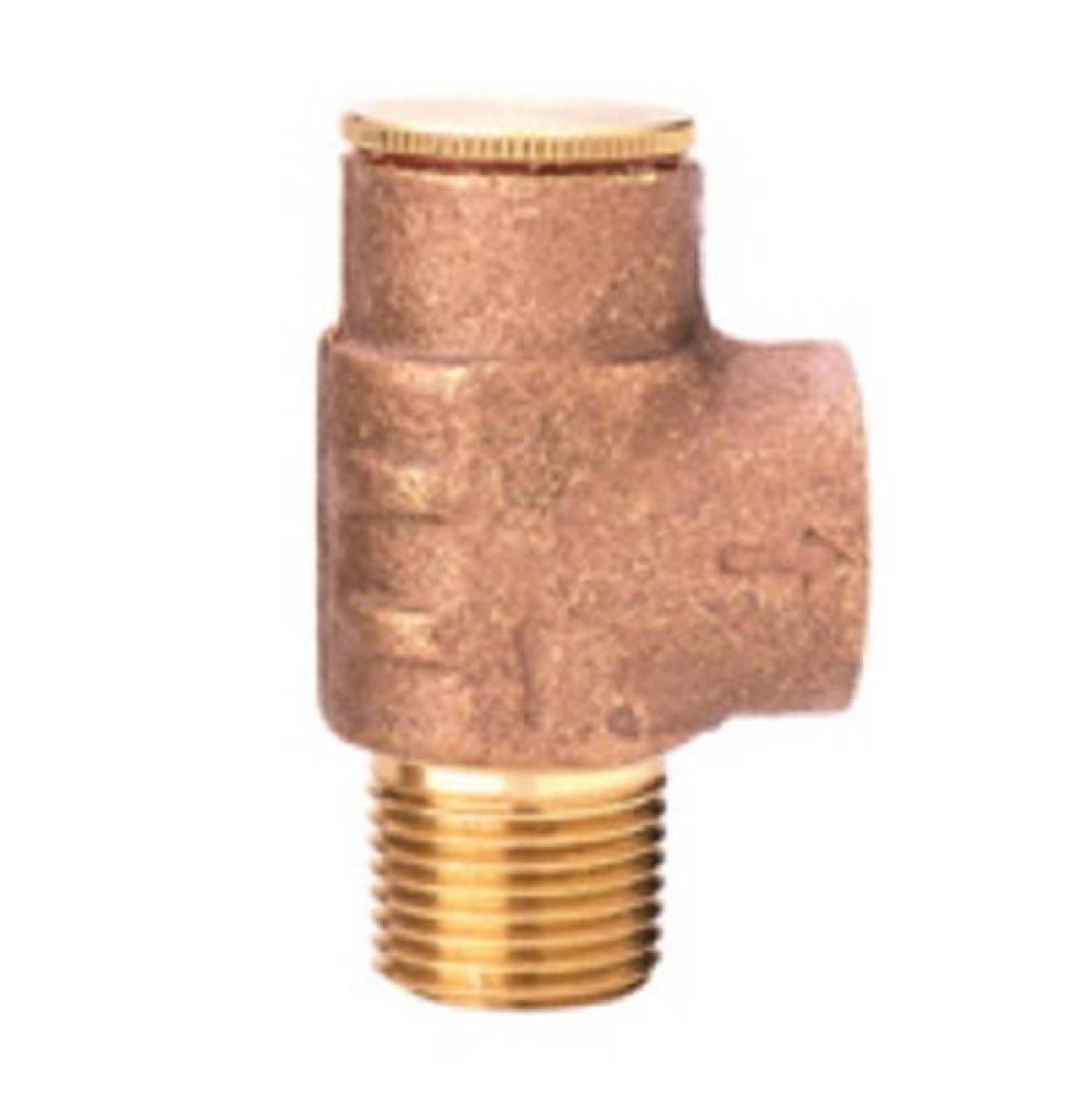 1/2&apos;&apos; P1550XL Pressure Relief Valve preset at 100 psi, and male NPT inlet and female NPT