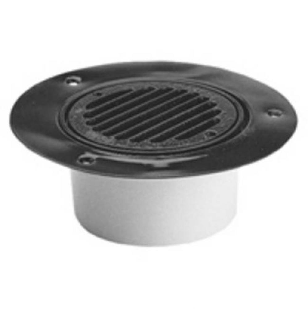 2&apos;&apos; PVC, Round, Nickel Bronze, Wood Deck Drain