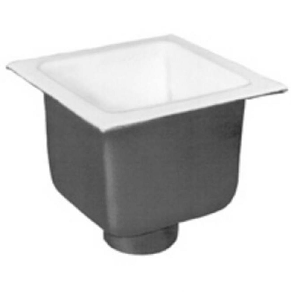 Fd2376 12&apos;&apos;X12&apos;&apos; Floor Sink Body And Dome Strainer, 8&apos;&apos; Sump Depth,