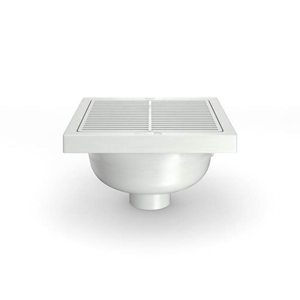 FS12 4&apos;&apos; outlet, 6&apos;&apos; sump floor sink with dome strainer