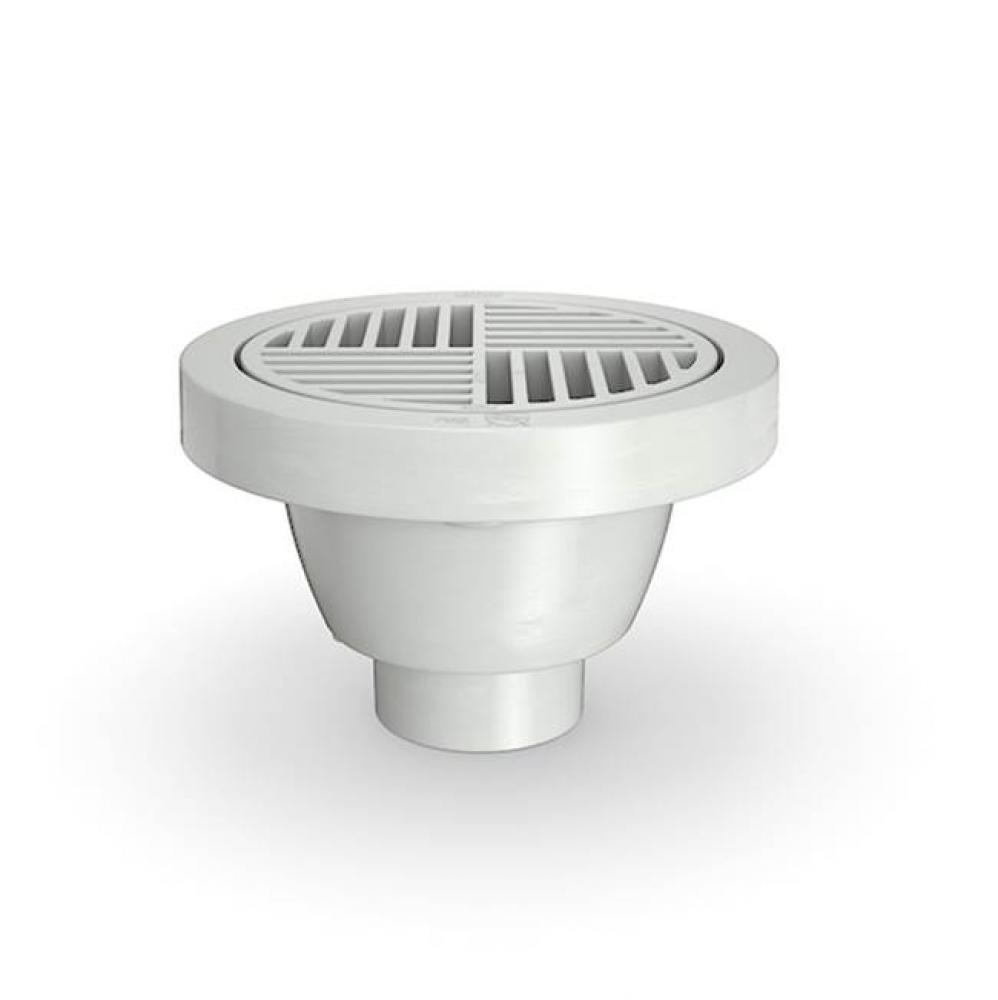 FS8 4&apos;&apos; outlet, 5&apos;&apos; sump floor sink with dome strainer