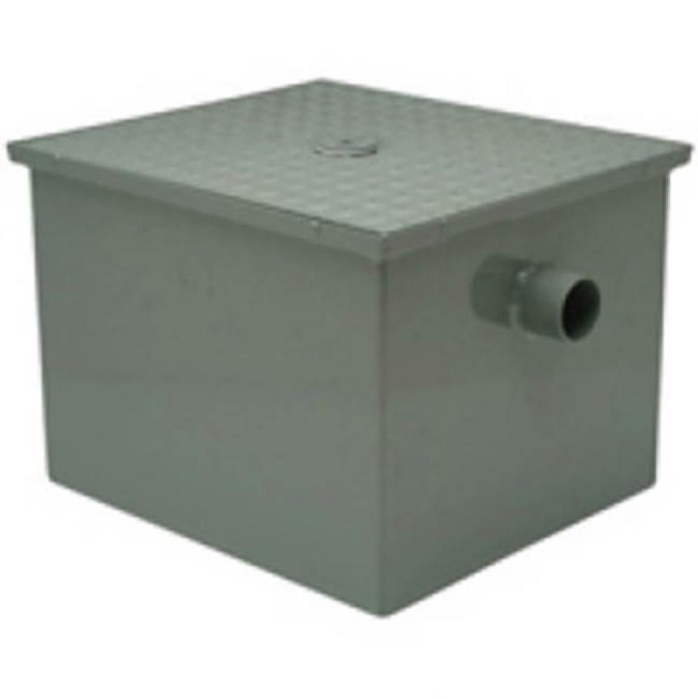 GT2700 4&apos;&apos; No-Hub Grease Trap with Flow Control, 75 GPM