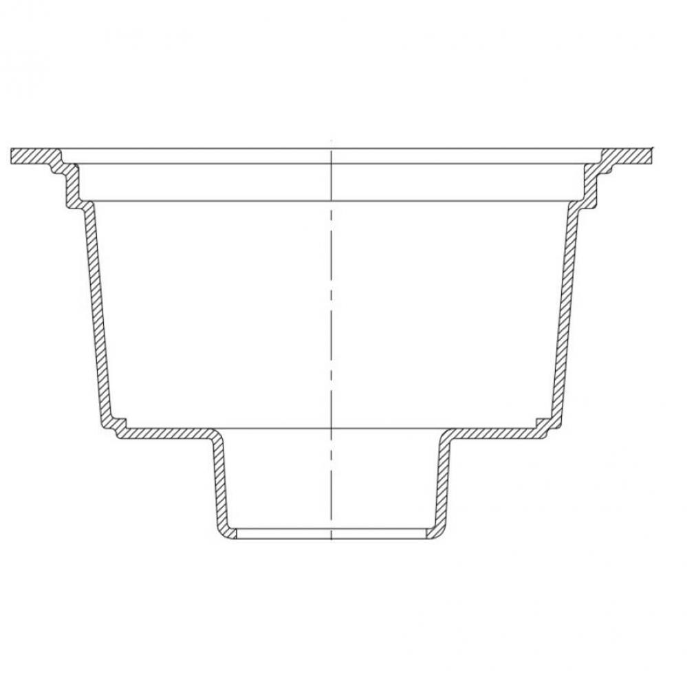 Z1920 16x16x7 Deep 6IC Floor Sink Body P.N. 246640051