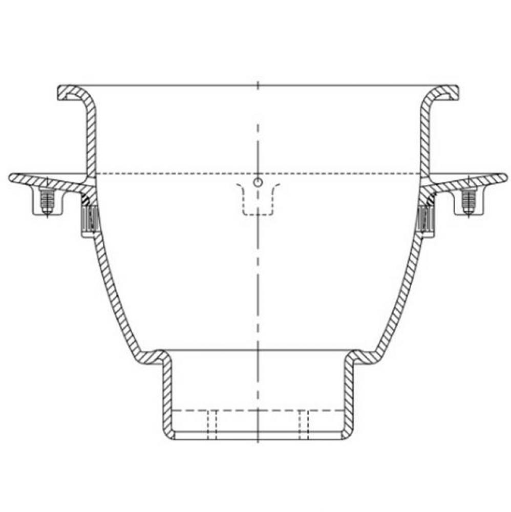 Z1950 12&apos;&apos; Dia x 8&apos;&apos; Deep Flanged 4NL Floor Sink P.N. 216030271