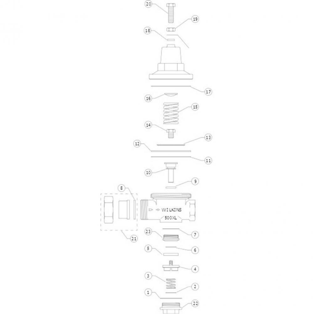 PRV Repair Kit, Lead-Free - 500XLHR