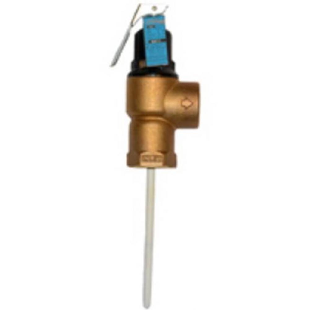 TandP Relief Valve, FNPT x FNPT, 5&apos;&apos; Probe, Set at 100