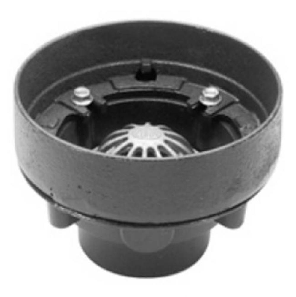 8-1/2&apos;&apos; Dia Deck Receptor Drain w/ Aluminum Dome