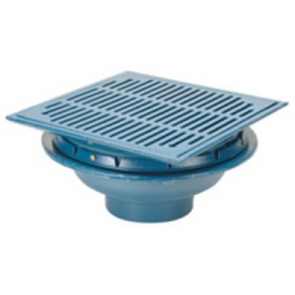 14&apos;&apos; Sq NB Prom Deck Drain - Ductile Grate