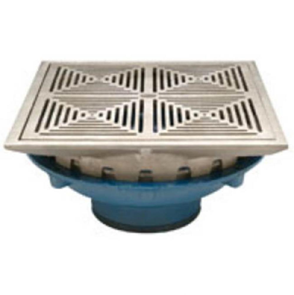 12&apos;&apos; Sq PB Prom Deck Drain-Peforated Extension-Bucket