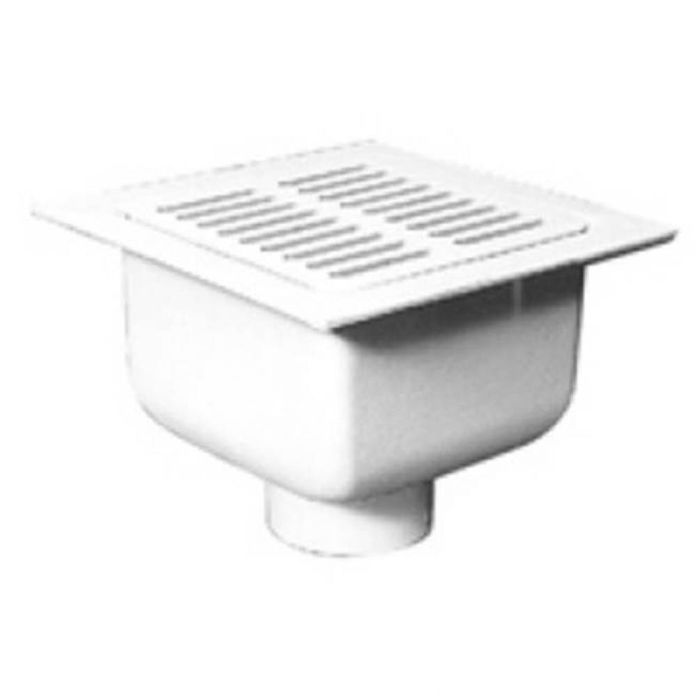 16&apos;&apos;Sq X 7&apos;&apos; CI A.R.C. Floor Sink L/ Grate-Alum Bucket