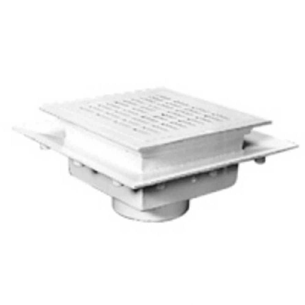 16&apos;&apos;Sq X 12&apos;&apos; Ni Brz A.R.C. Floor Sink w/ Full Grate