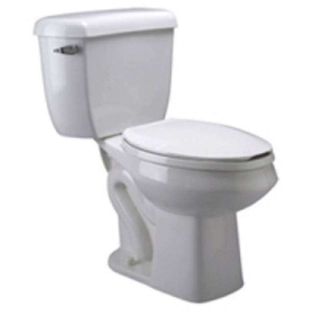 ADA ELONGATED PRESSURE-ASSIST 2-PC TOILET WITH RH LEVER