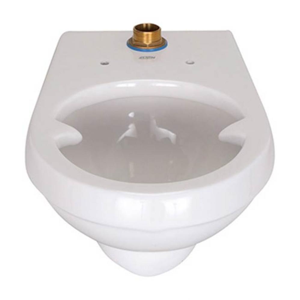 Wall-Hung Siphon-Jet Toilet Bowl, Elongated, Top Spud, ZurnSHIELD™, Bedpan Lugs, White Vitreous