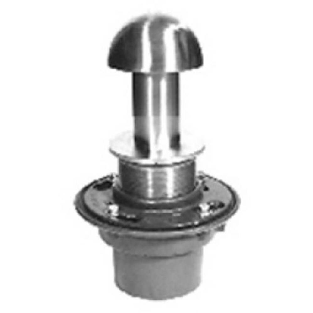 CI Floor Drain w/ Adj Polished Bronze Strainer w/ Standpipe and Polished Dome