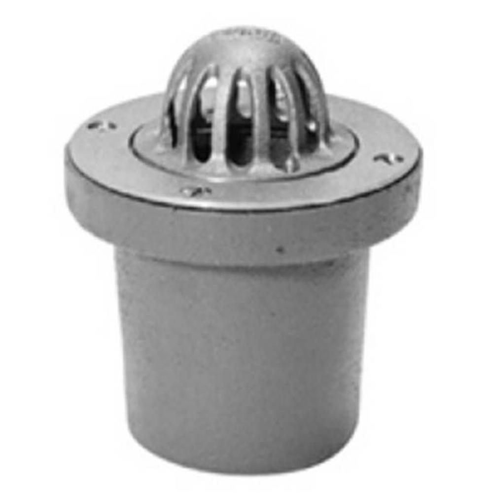 4-1/2&apos;&apos; Dia Cornice Drain-Nickel Bronze-Flush Strainer