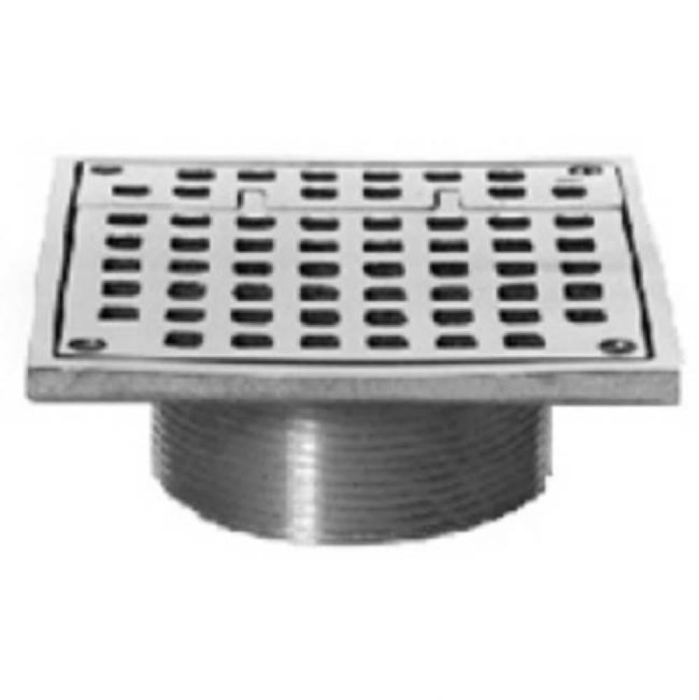 (No Pattern Equipment) 6&apos;&apos; Sq Adj SS Hinged Strainer-100 percent USA