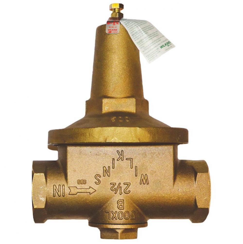 2-1/2&apos;&apos; 500XL Water Pressure Reducing Valve with spring range from 10 psi to 125 psi, fa