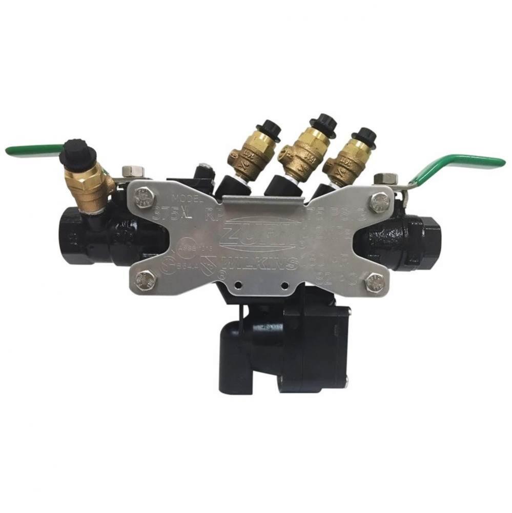 3/4&apos;&apos; 375XL Reduced Pressure Principle Backflow Preventer with black fusion epoxy coatin