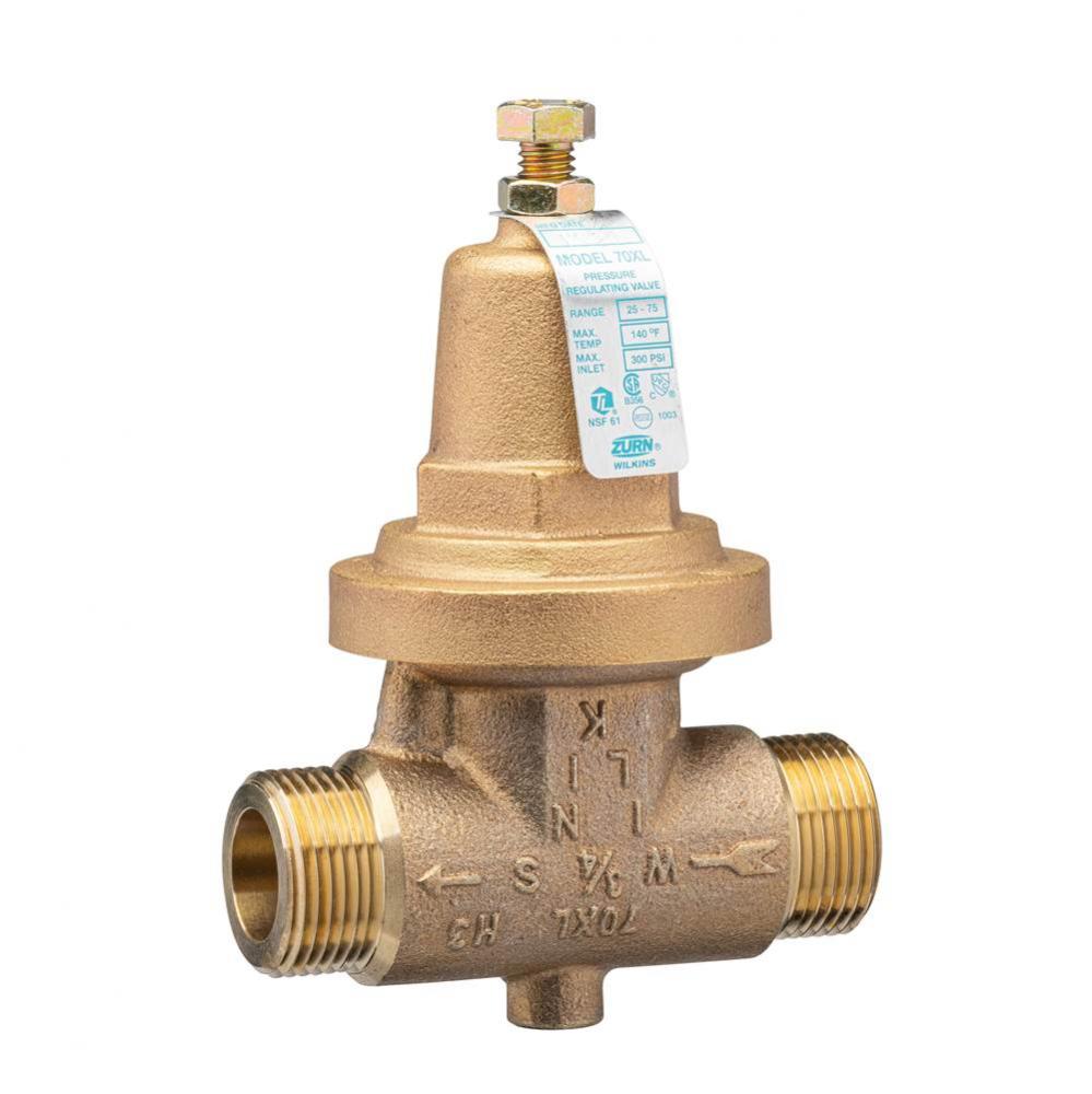 3/4&apos;&apos; 70XL Pressure Reducing Valve a double male meter tailpiece connection