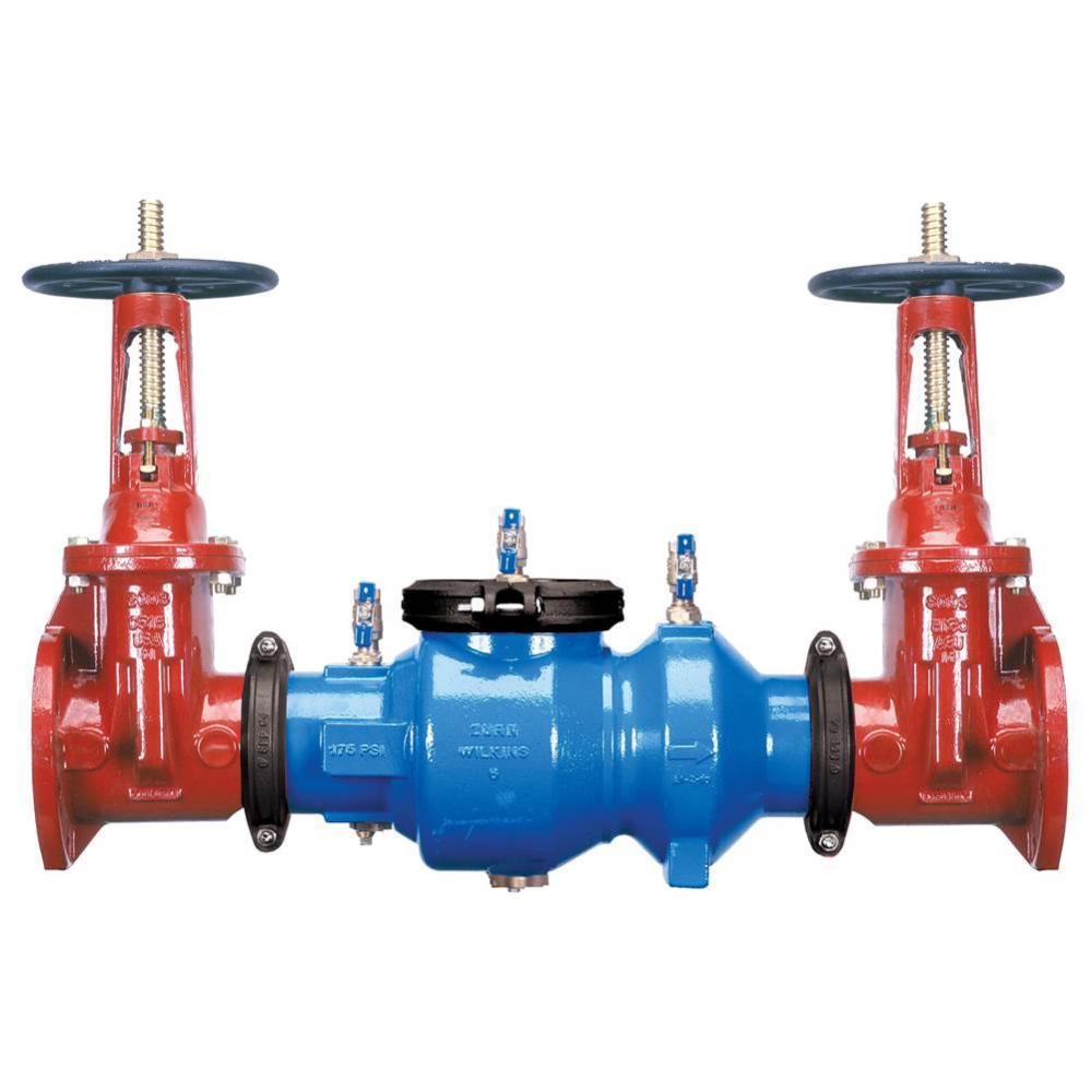 4&apos;&apos; 350A Double Check Backflow Preventer, with OSandY Gates, FLG x FLG