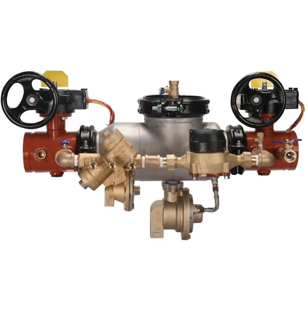 6&apos;&apos; 375ASTDA Reduced Pressure Detector Backflow Preventer with grooved end butterfly gat