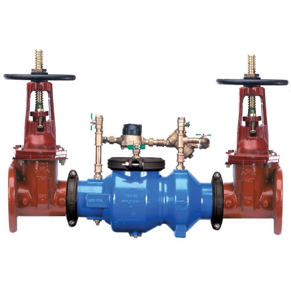 4&apos;&apos; 350ADA Double Check Detector Backflow Preventer with cu ft meter