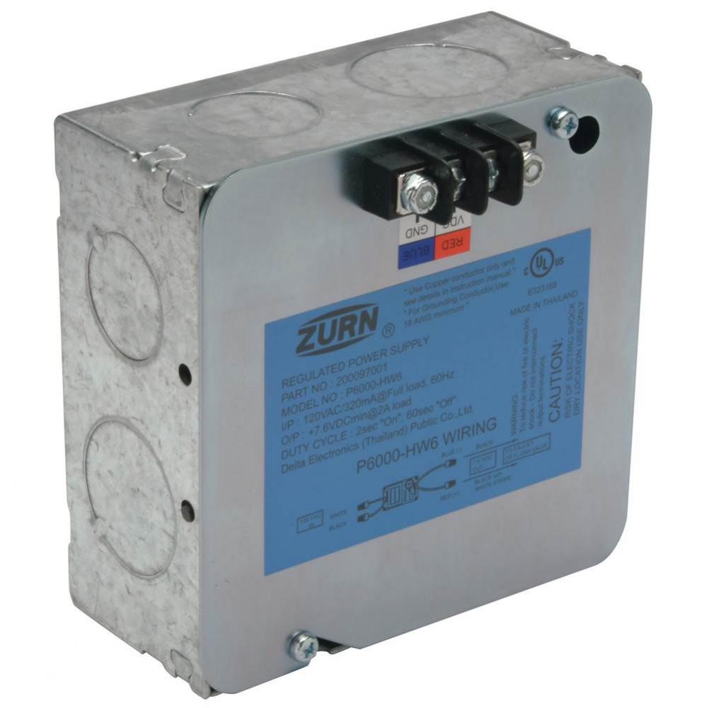 7.6VDC Hardwired Power Converter for 6VDC Flush Valves and Faucets