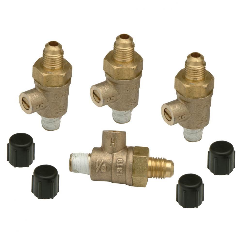 860XL Fast-Test Test Cocks Repair Kit with SAE flare test fittings compatible with 1/4&apos;&apos;